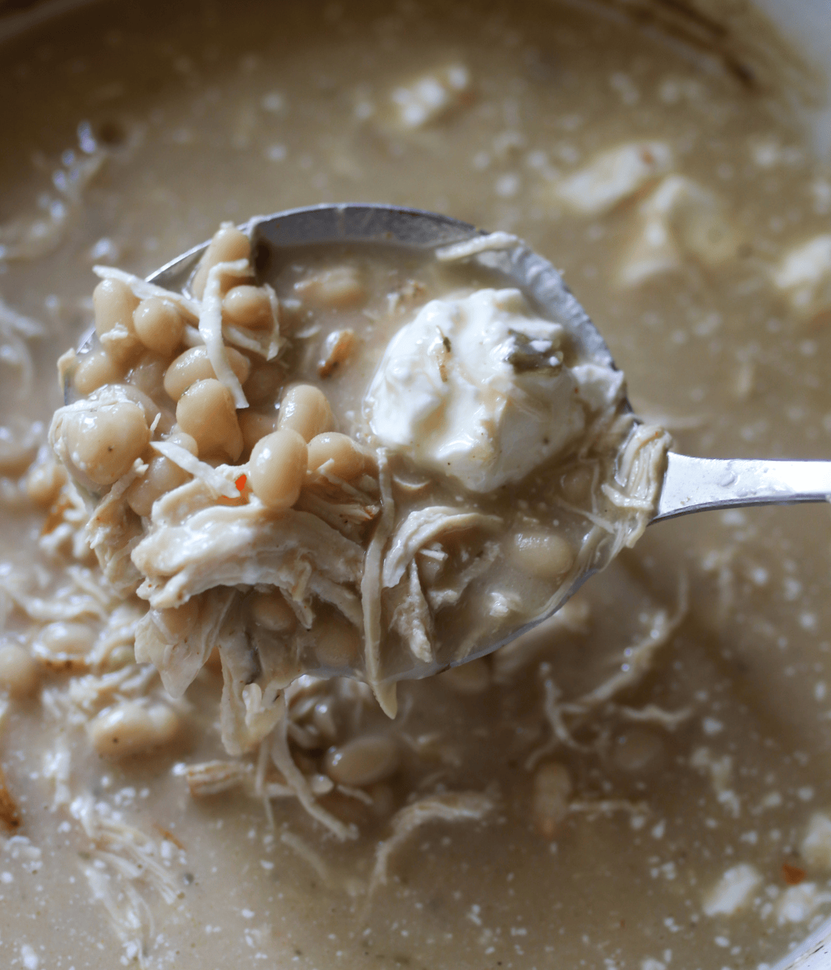 adding cream cheese to white chicken chili