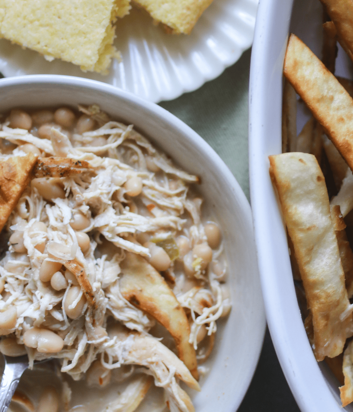 Comforting white chicken chili perfect for chilly fall and winter nights